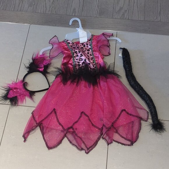 Girls Glitter 3 Piece Cat Costume - Size 3-4T New - Picture 2 of 4